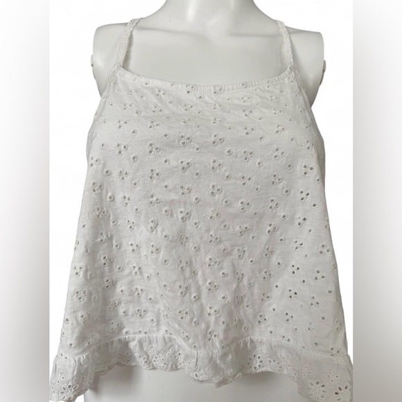 Prince & Fox Tops - Prince & Fox White Floral Embroidered Top